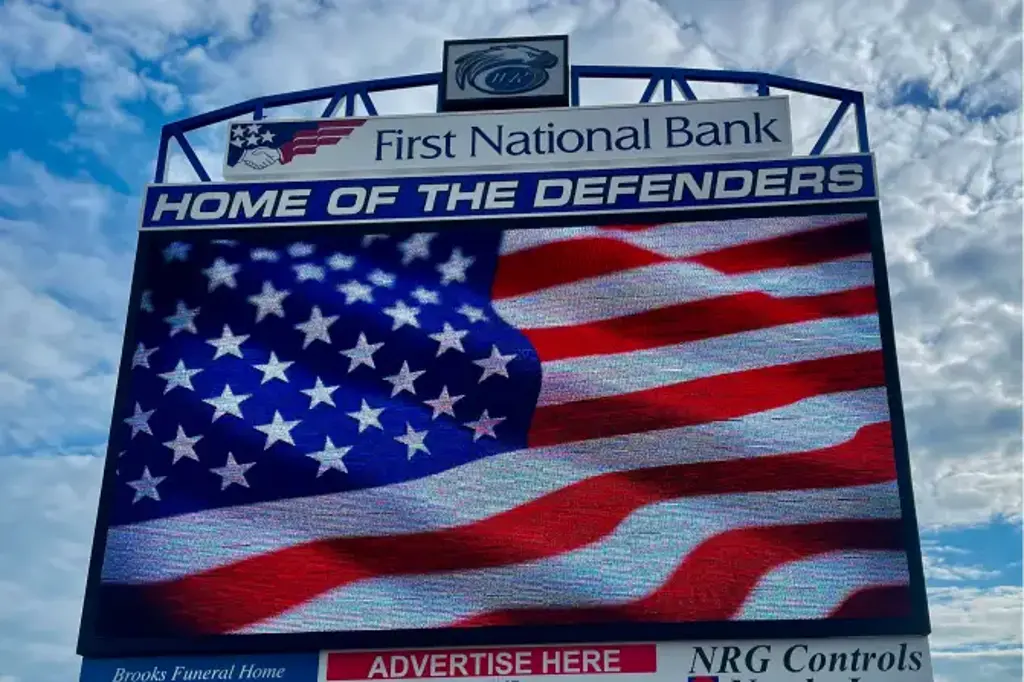 WRCEF Scoreboard with flag background
