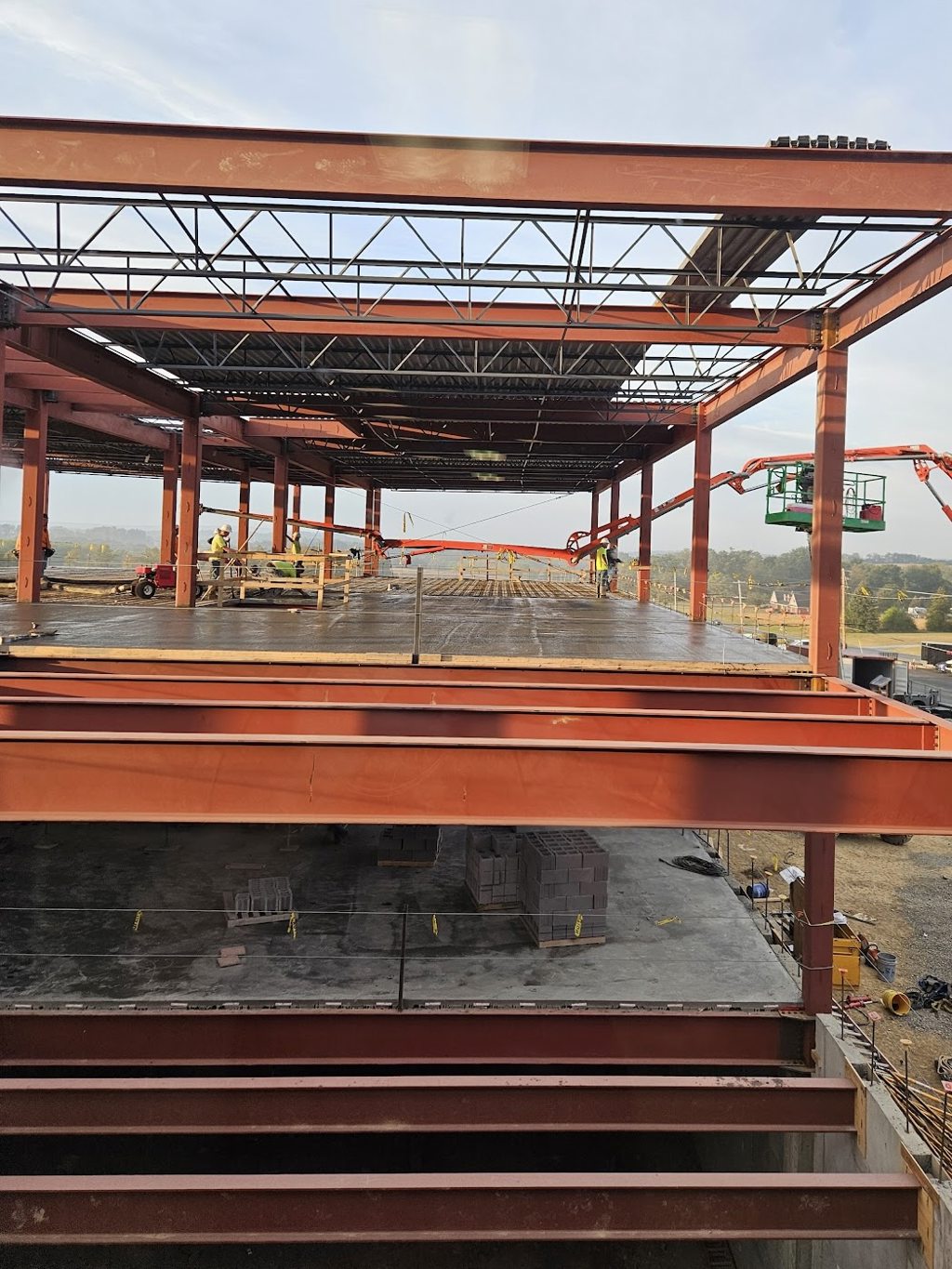 Construction beams orange